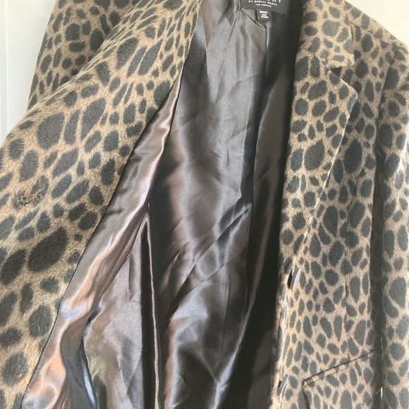 Shelli Segal WM SZM Fitted Animal Print Mid Length Jacket Contemporary Career - Picture 7 of 16